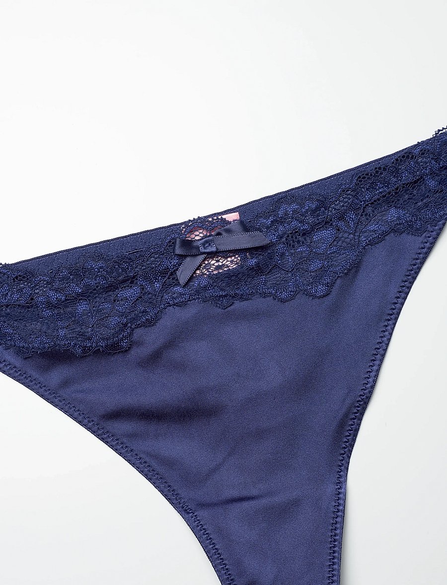 Hunkemöller - LACE & SHINE STRING R - strings - twilight blue - 2