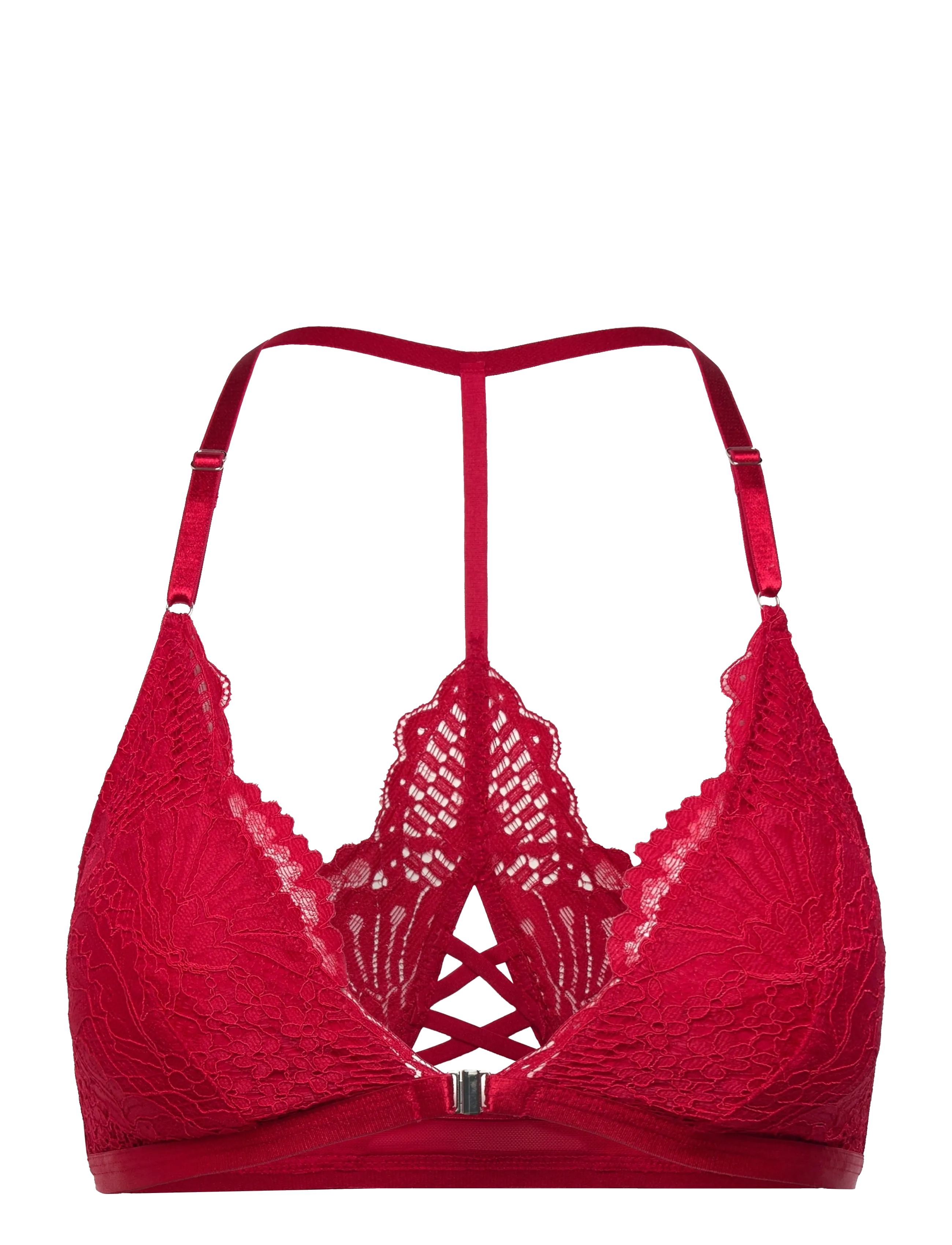 Hunkemöller - WHITNEY LACE BACK BRALETTE - chili pepper - 1