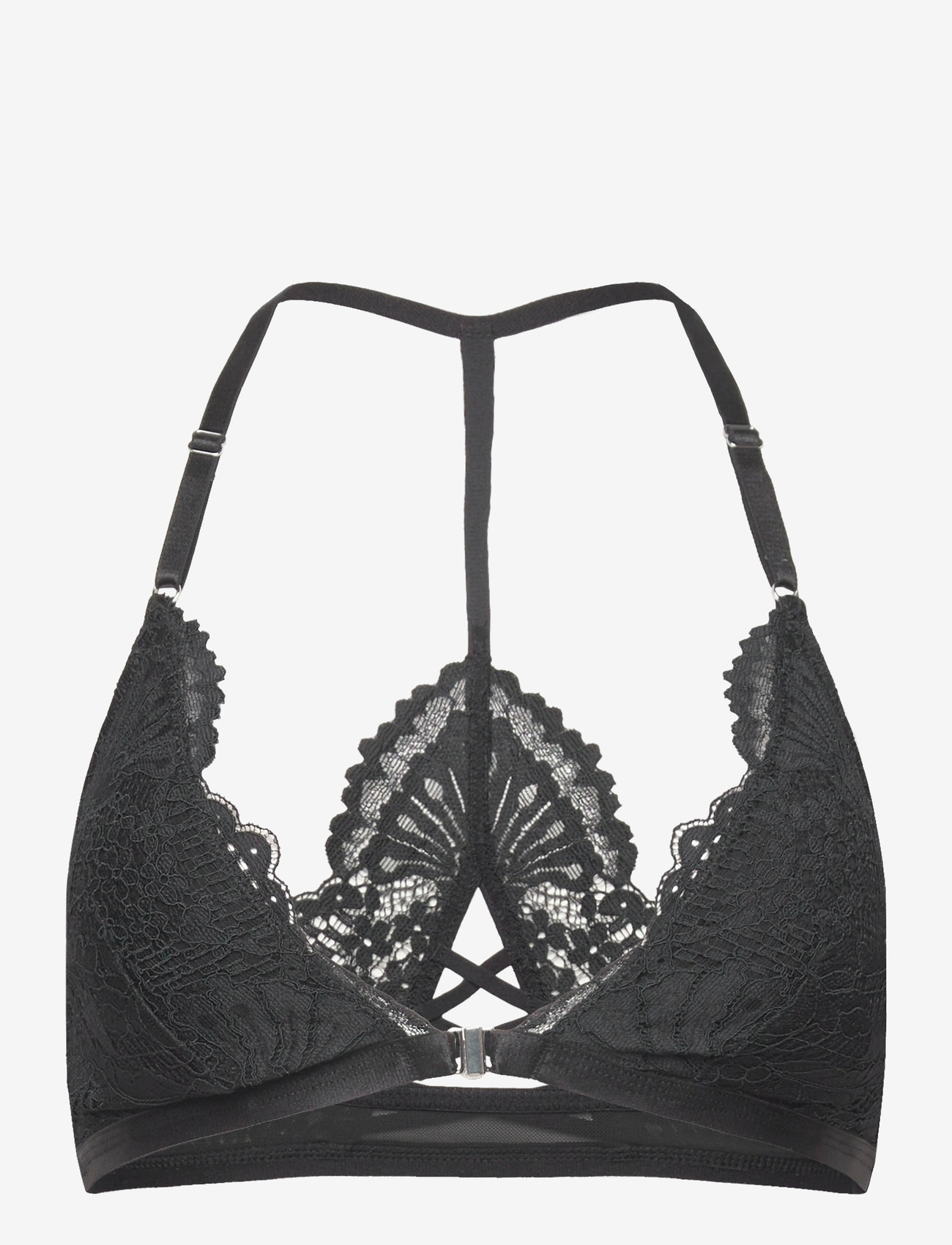Hunkemöller - WHITNEY LACE BACK BRALETTE - rinnahoidja - caviar - 0