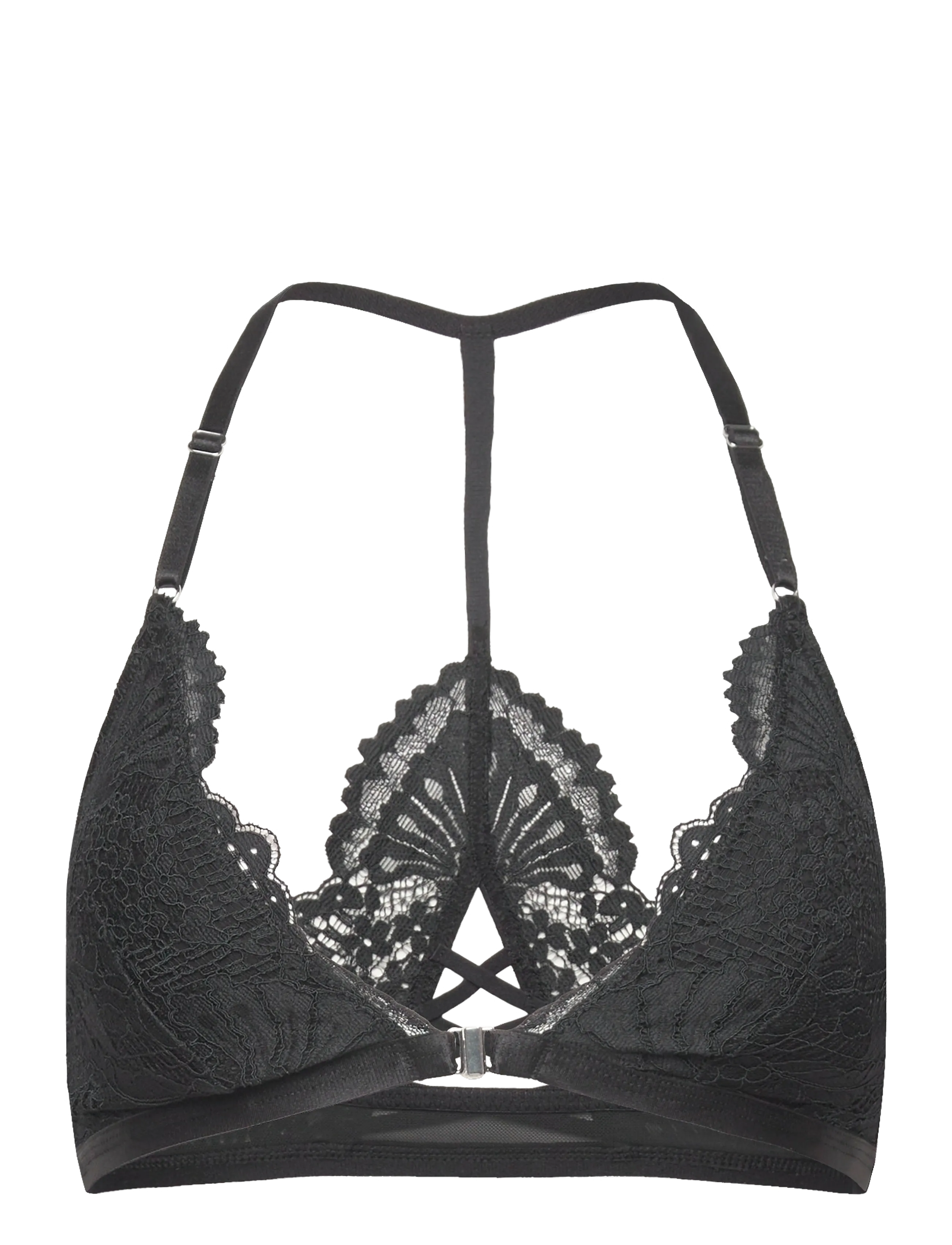 Hunkemöller WHITNEY LACE BACK BRALETTE - Unterwäsche - CAVIAR / black