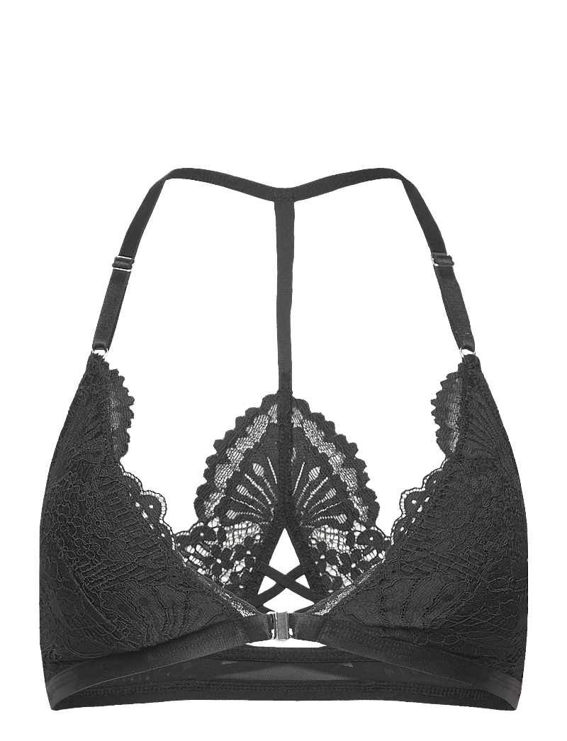 Hunkemöller - WHITNEY LACE BACK BRALETTE - bralette - caviar - 0