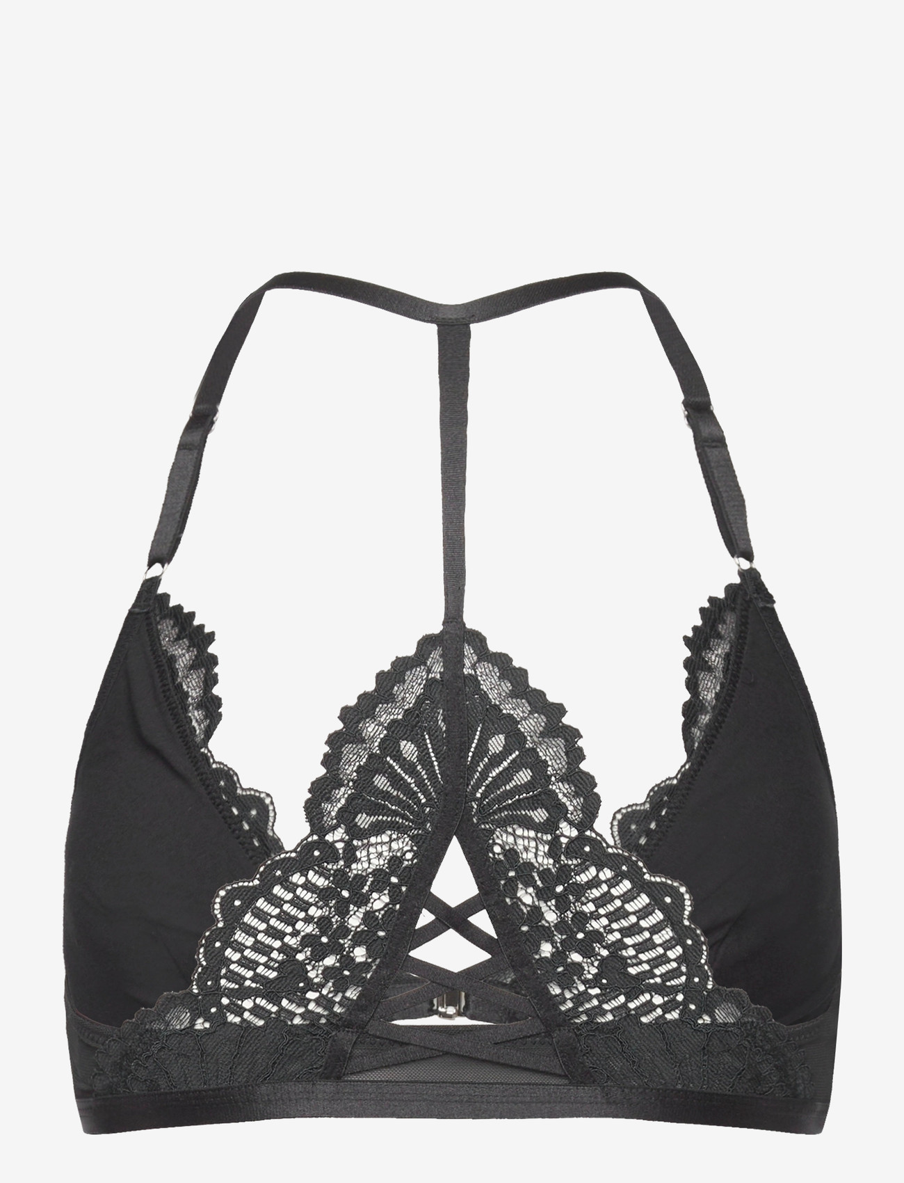 Hunkemöller - WHITNEY LACE BACK BRALETTE - rinnahoidja - caviar - 1