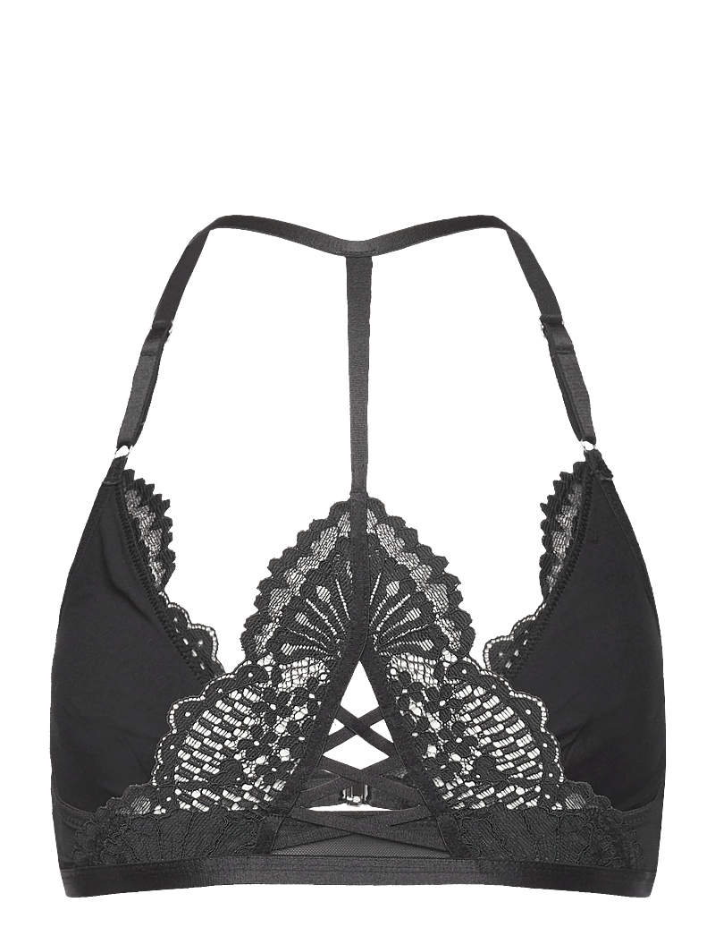 Hunkemöller - WHITNEY LACE BACK BRALETTE - bralette - caviar - 1