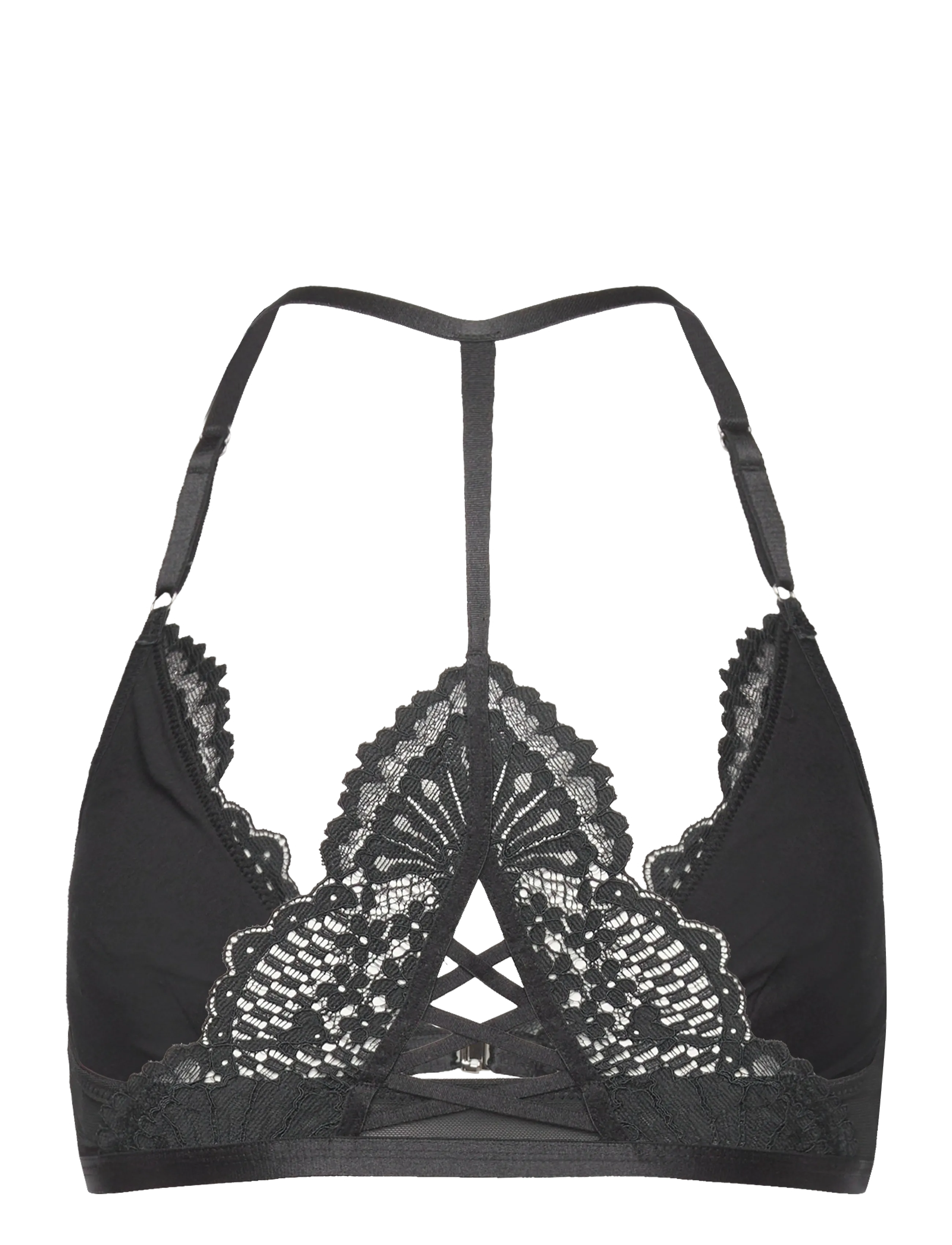 Hunkemöller - WHITNEY LACE BACK BRALETTE - caviar - 1