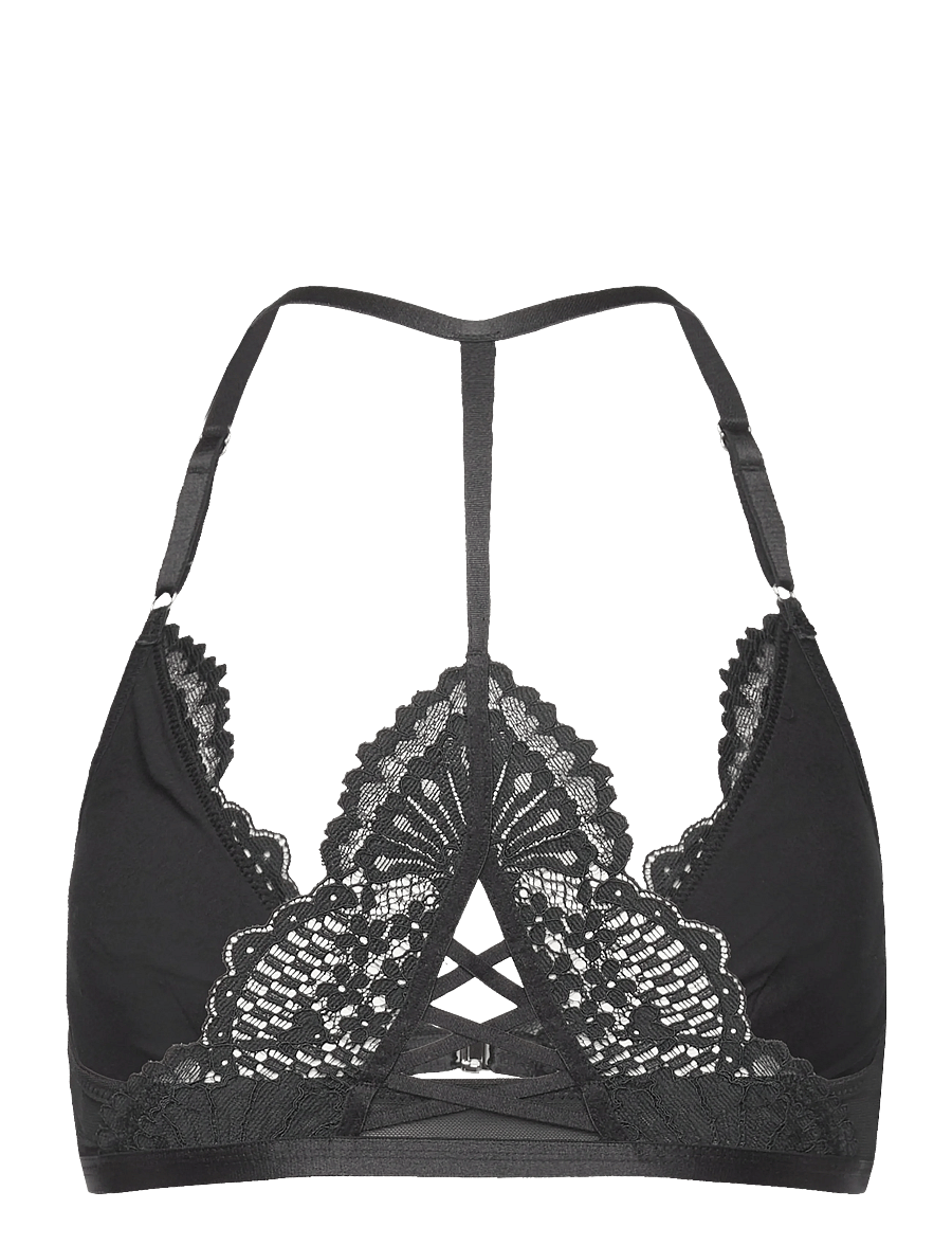 Hunkemöller - WHITNEY LACE BACK BRALETTE - caviar - 1