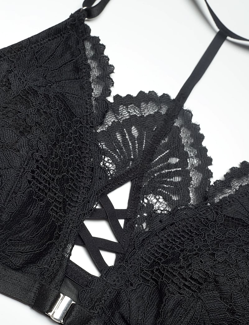 Hunkemöller - WHITNEY LACE BACK BRALETTE - bralette - caviar - 2