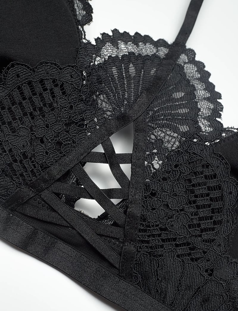 Hunkemöller - WHITNEY LACE BACK BRALETTE - bralette - caviar - 3