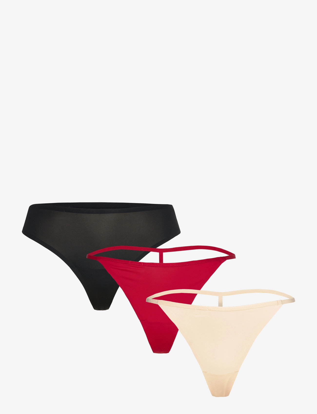 Hunkemöller - INVISIBLE T STRING 3-PACK - stringtrosor - chili pepper - 0