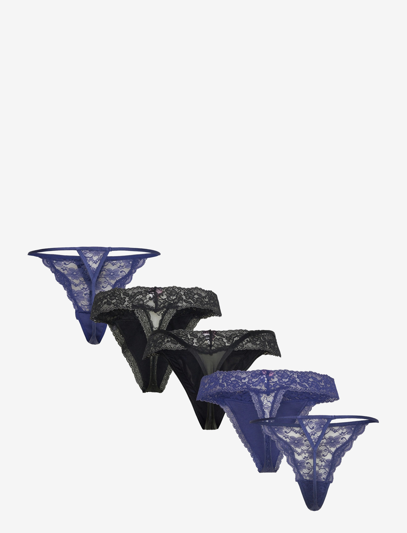 Hunkemöller - FASHION ULV-STRING 5-PACK - geschenke unter 50€ - twilight blue - 2