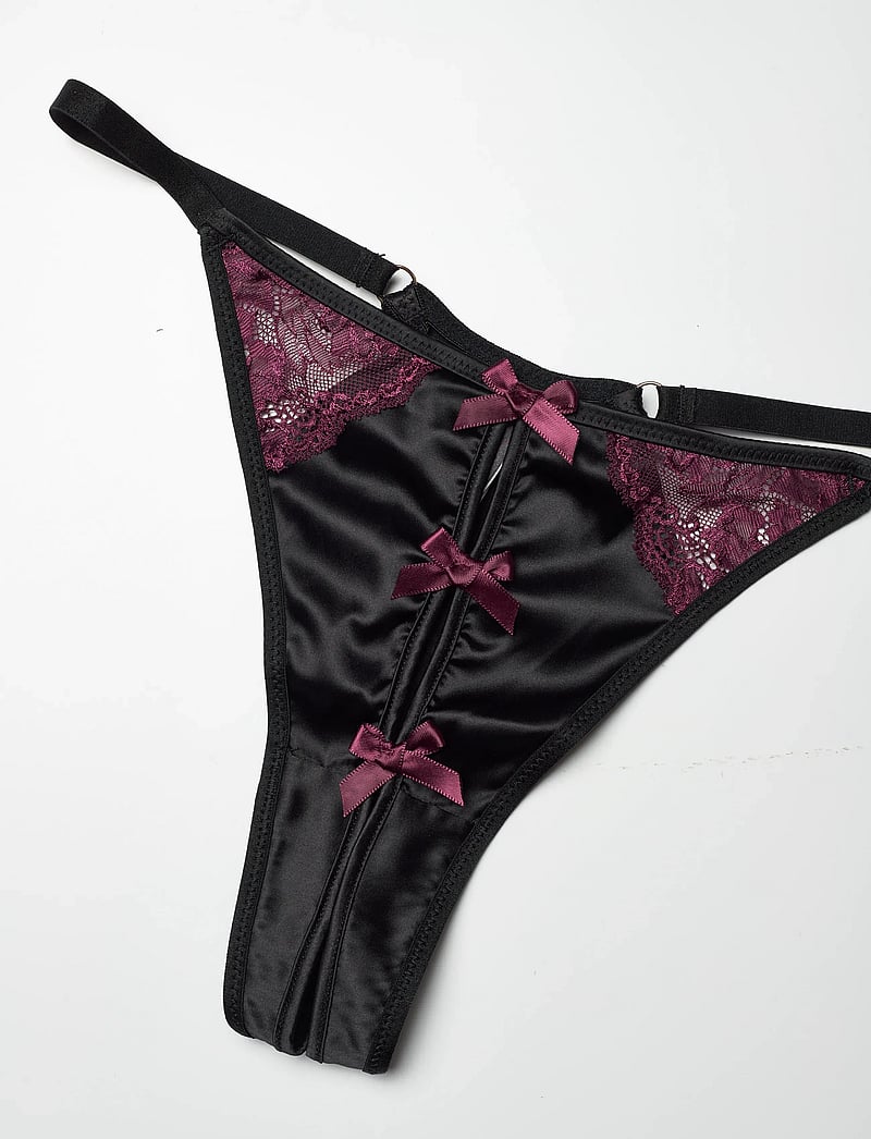 Hunkemöller - AMBRA HL STRING TR - stringtrosor - caviar - 2