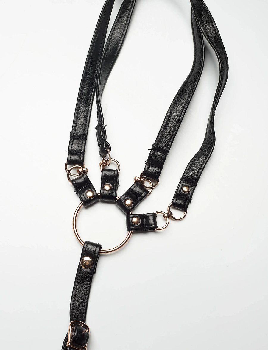 Hunkemöller - FAYE HARNESS TOP - strumpfhalter - caviar - 2