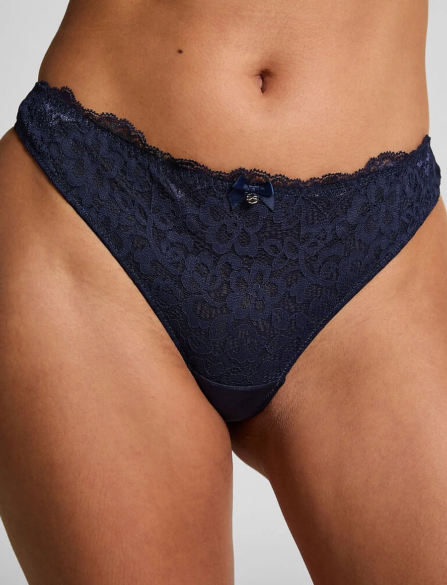 Hunkemöller - MARINE STRING R - thongs - peacoat - 3