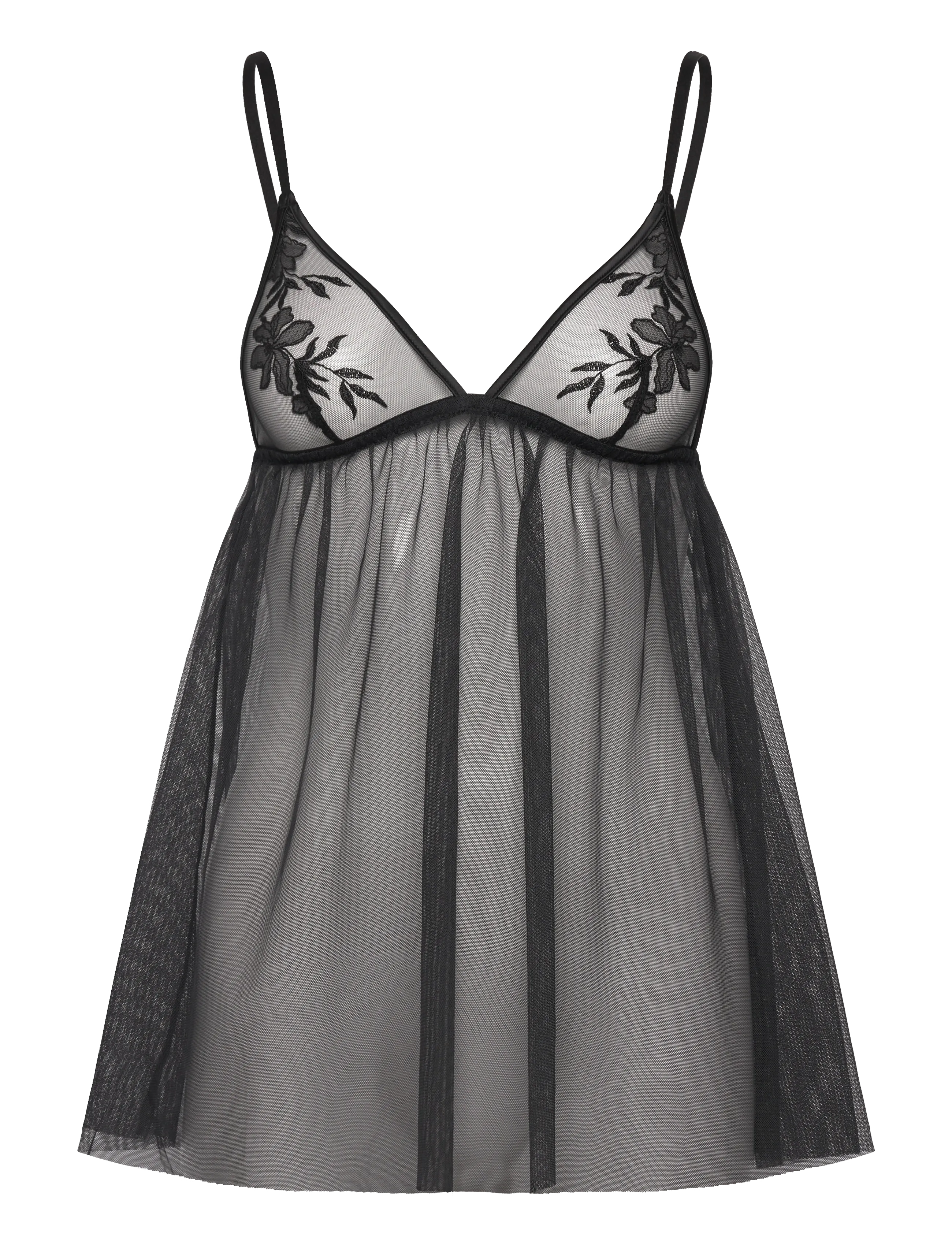 Hunkemöller HILTON BABYDOLL - Nachtwäsche - CAVIAR / black