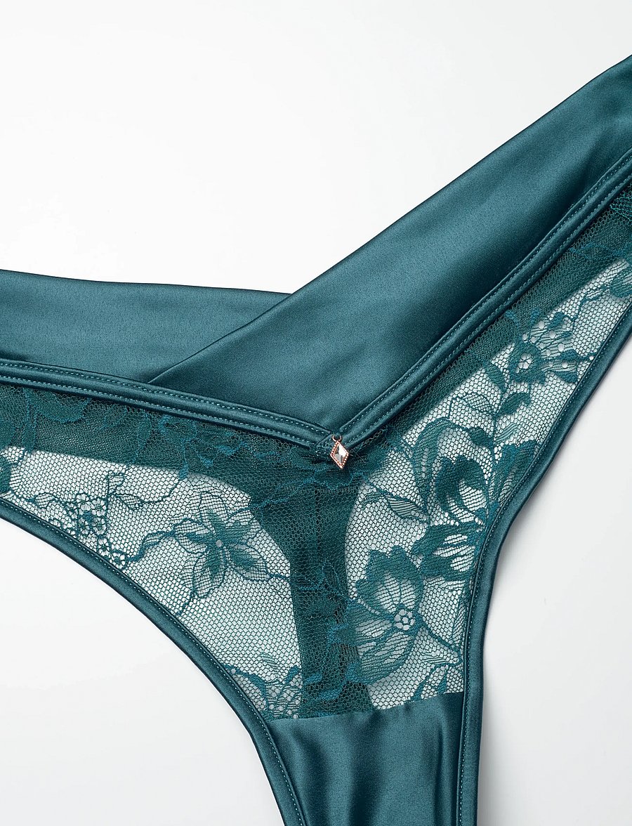 Hunkemöller - JULIA HL STRING - stringtrosor - deep teal - 2