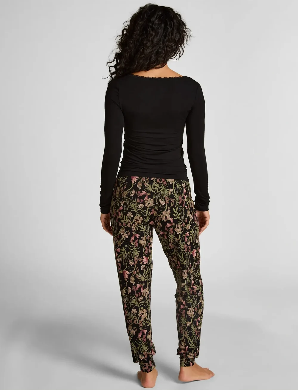 Hunkemöller - Jersey Pyjama Pants - pyjamahose - caviar - 4