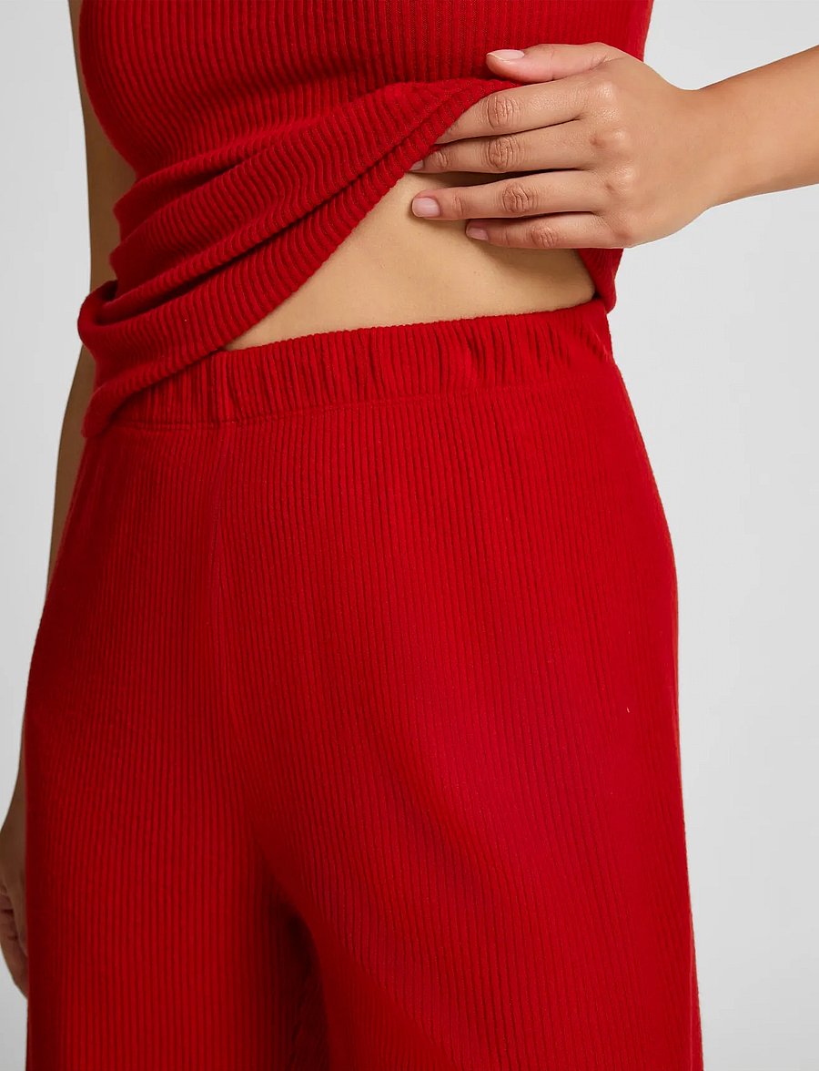 Hunkemöller - Brushed Jersey Trousers - pyjamasbyxor - savvy red - 3