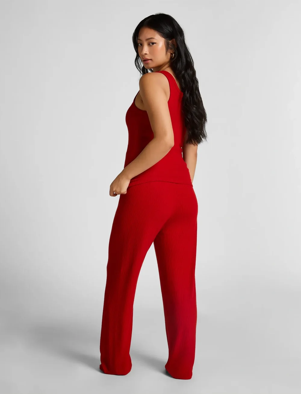 Hunkemöller - Brushed Jersey Trousers - weihnachts-pyjamas - savvy red - 4
