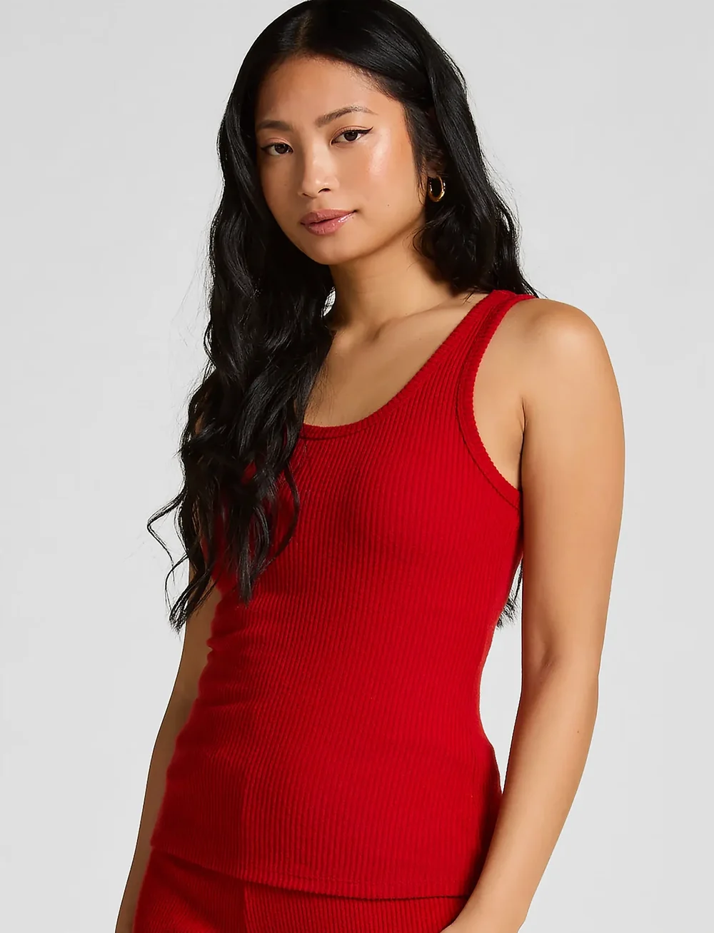 Hunkemöller - Singlet Brushed Jersey Rib - weihnachts-pyjamas - savvy red - 0