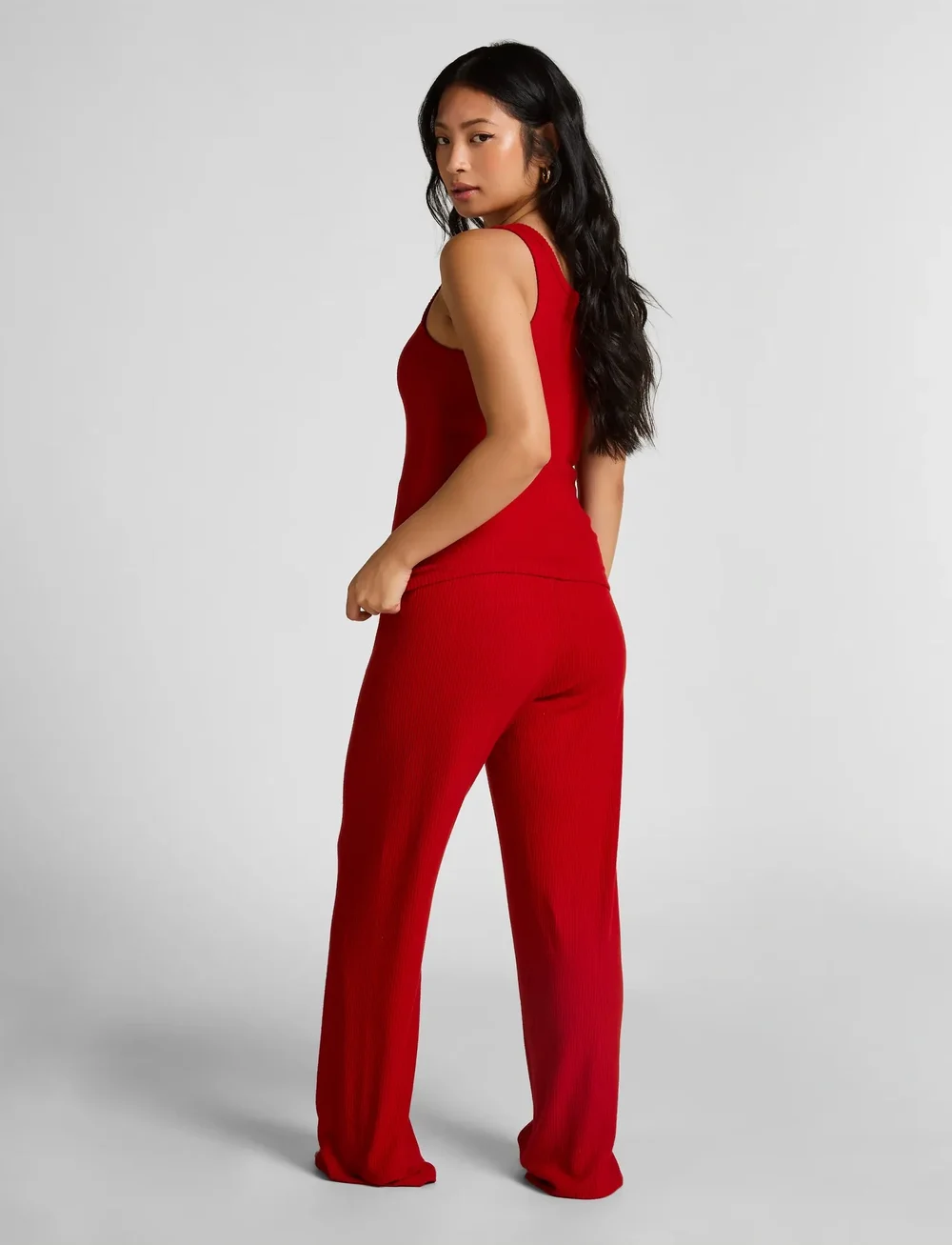 Hunkemöller - Singlet Brushed Jersey Rib - weihnachts-pyjamas - savvy red - 5