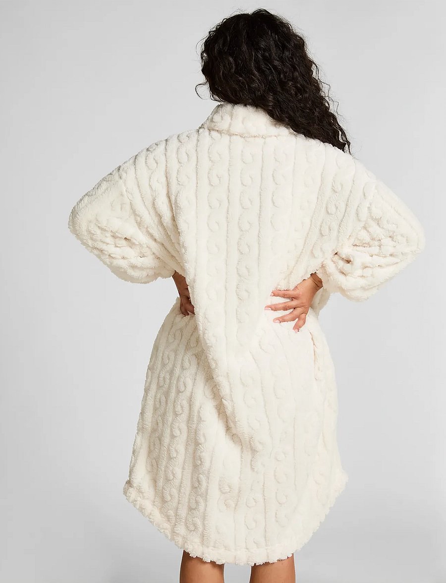 Hunkemöller - Poncho Cable Fleece - gardenia - 5
