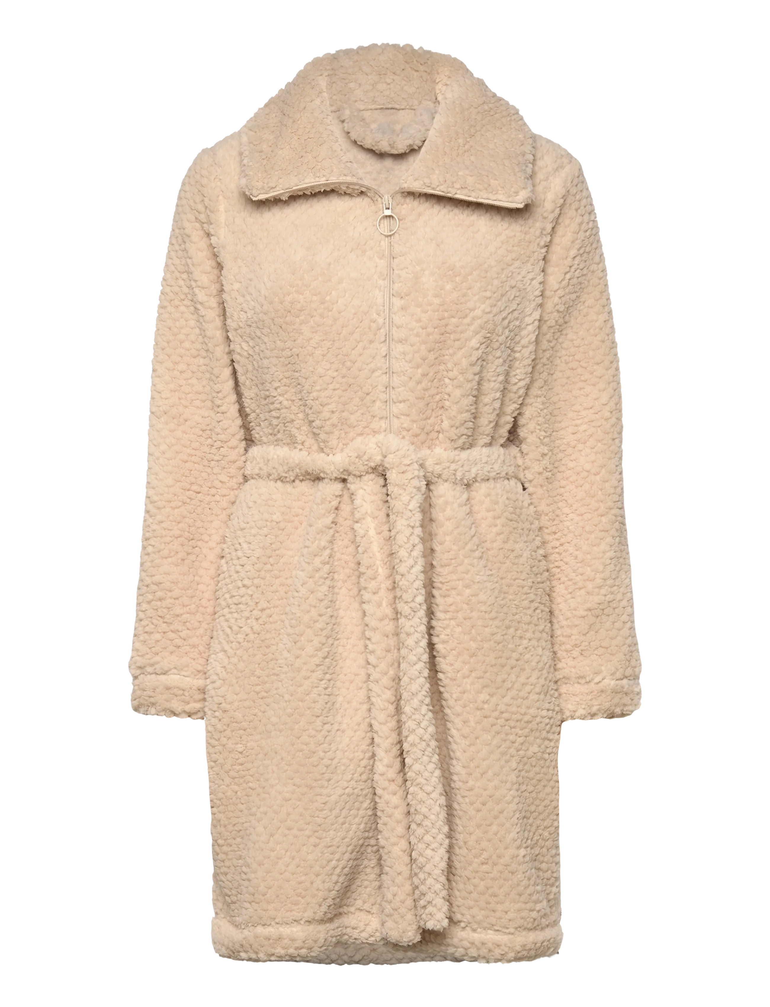 HUNKEMÖLLER Morgenmantel Zip Up Fleece Beige - XL/XXL - Damen