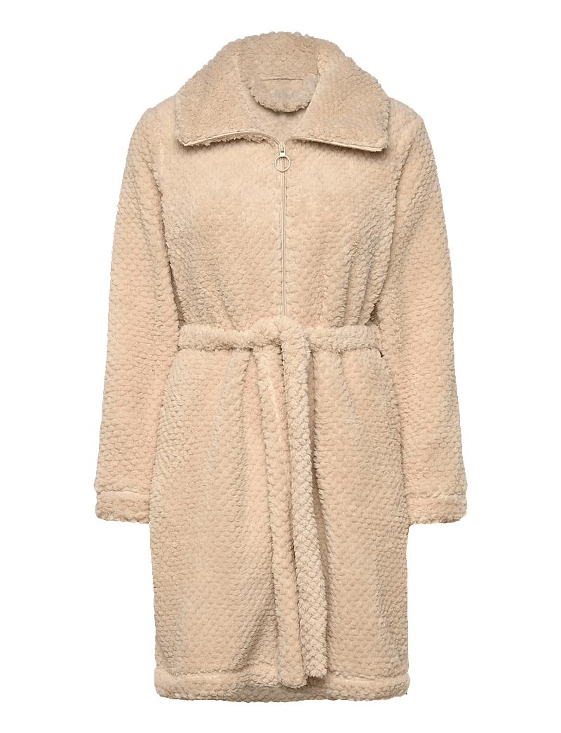 Hunkemöller - Robe Zip Up Fleece - bademäntel - whitecap gray - 1