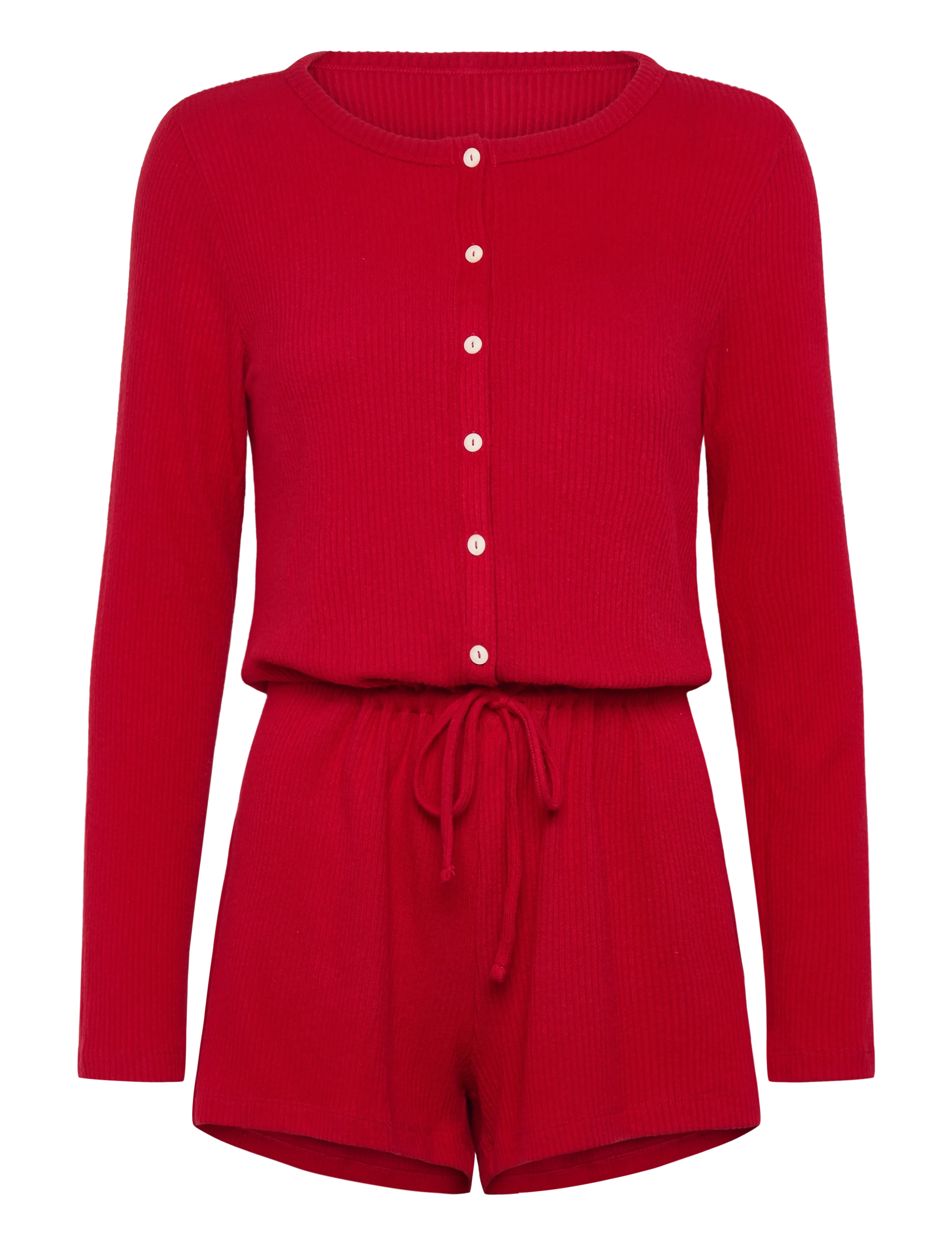 Hunkemöller ONESIE SHORT JERSEY RIB - Pidžaamad - SAVVY RED / red