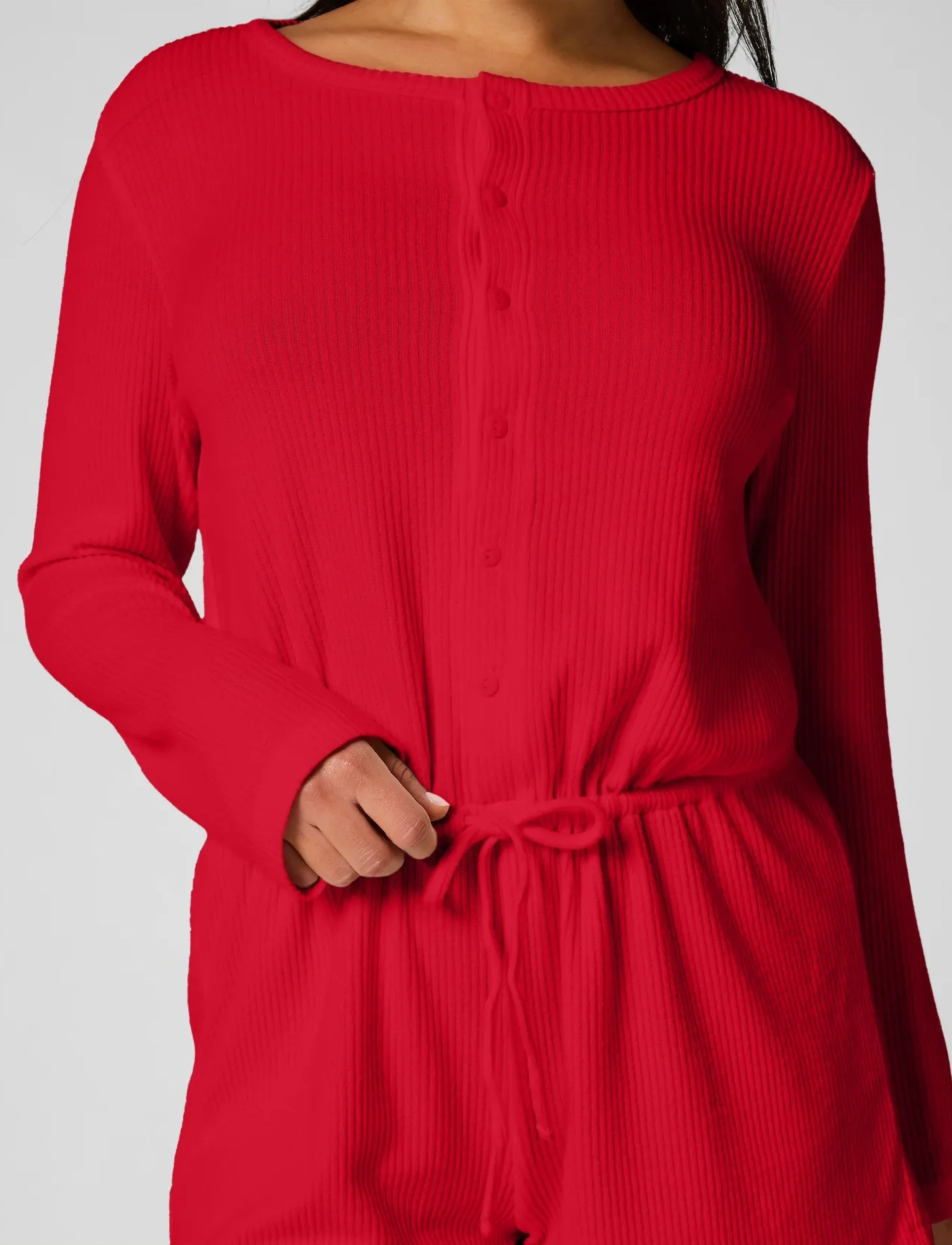 Hunkemöller - ONESIE SHORT JERSEY RIB - shorts - savvy red - 3