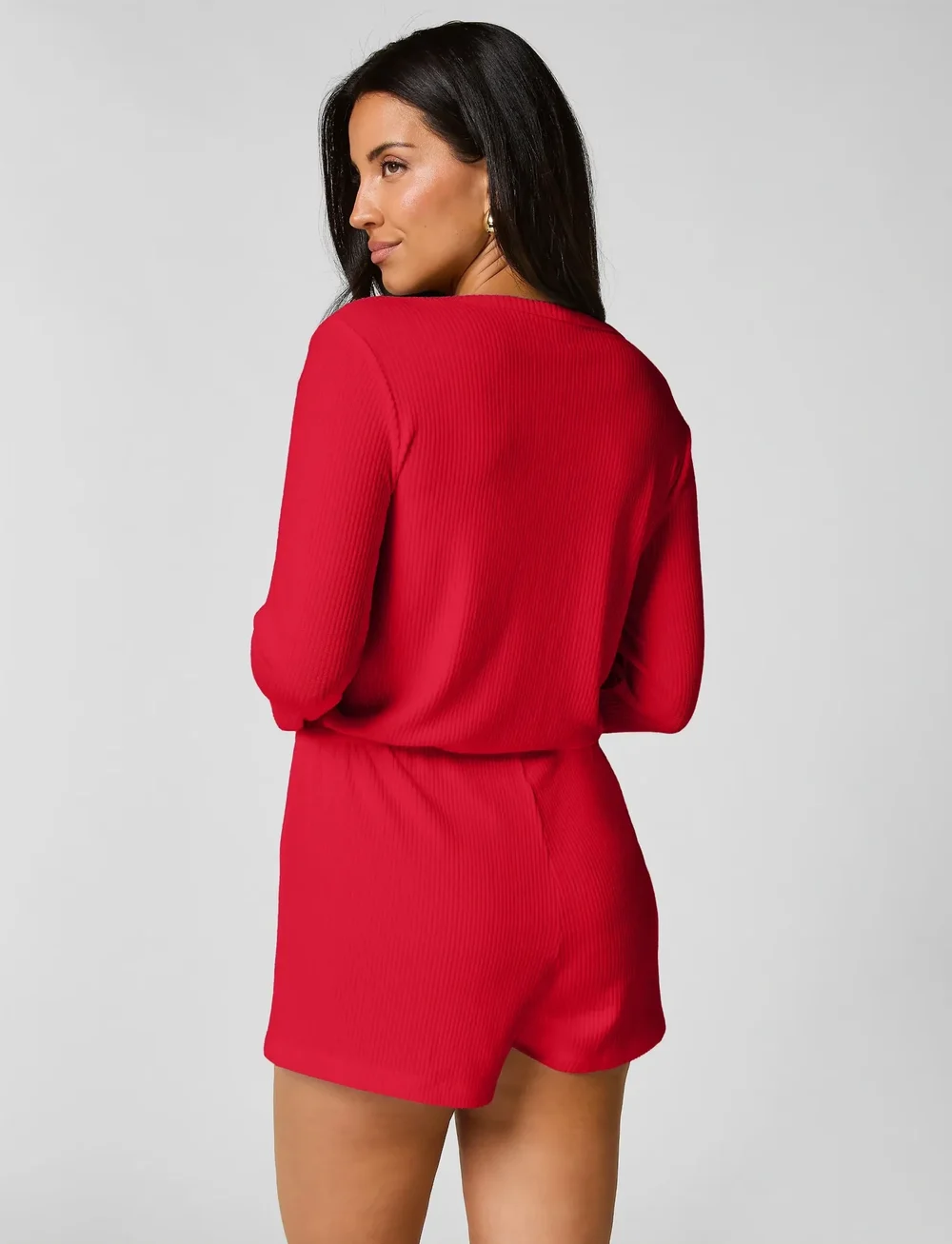 Hunkemöller - ONESIE SHORT JERSEY RIB - lühikesed püksid - savvy red - 4