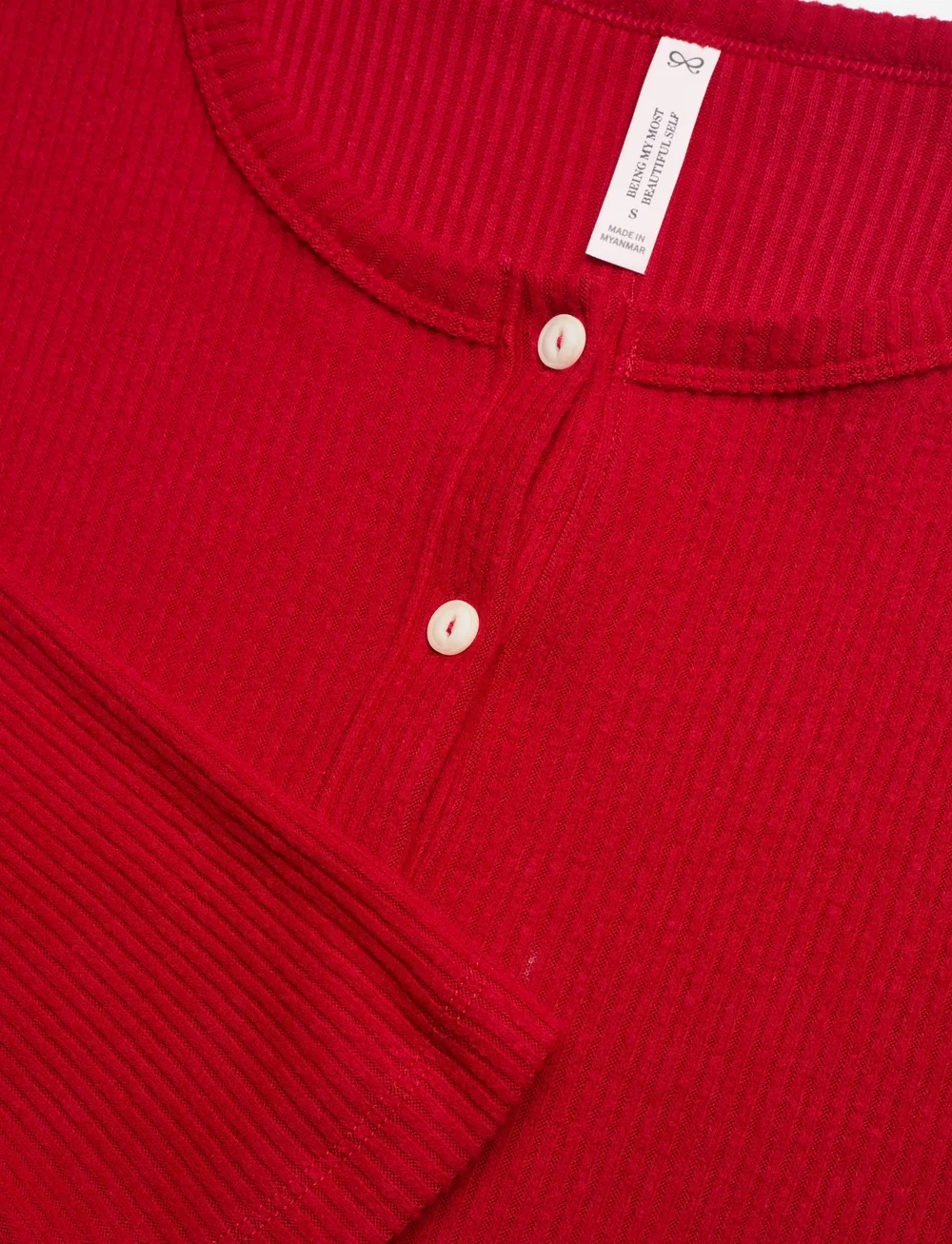 Hunkemöller - ONESIE SHORT JERSEY RIB - lühikesed püksid - savvy red - 5