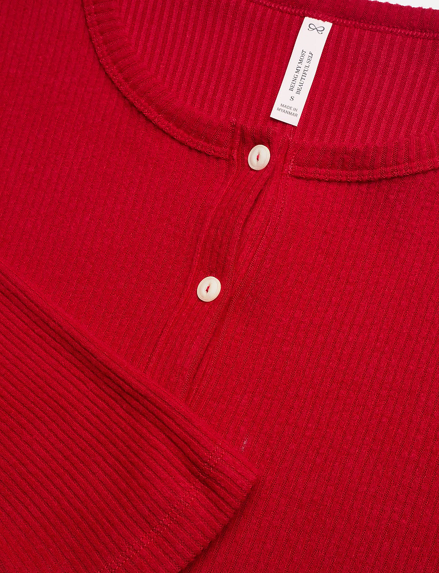 Hunkemöller - ONESIE SHORT JERSEY RIB - shorts - savvy red - 5