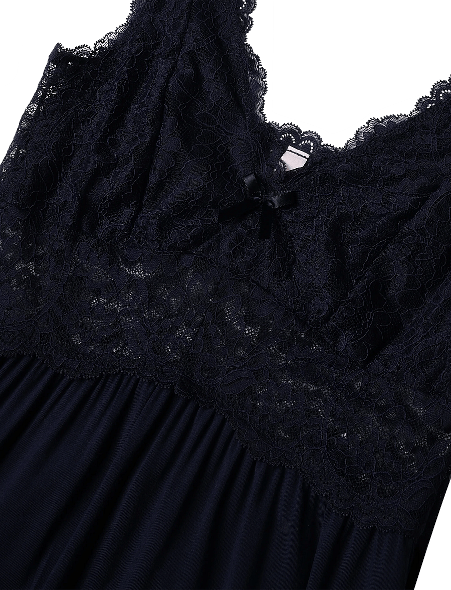 Hunkemöller - Sd Jersey Lace Nova - Öösärgid - maritime blue - 2