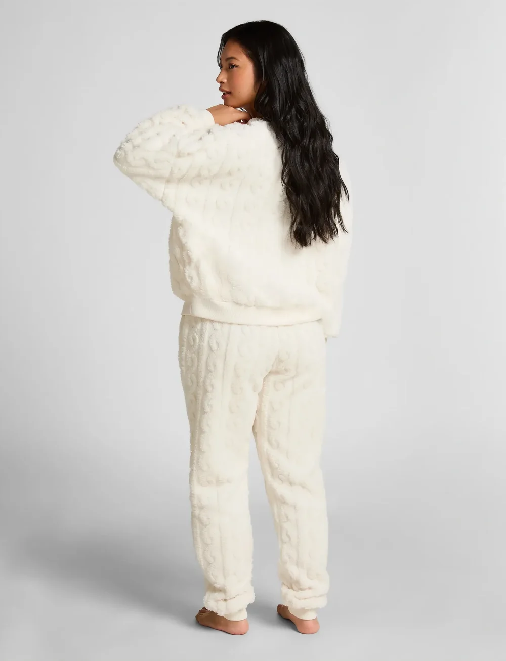 Hunkemöller - Top Cable Fleece - mid layer jackets - gardenia - 5