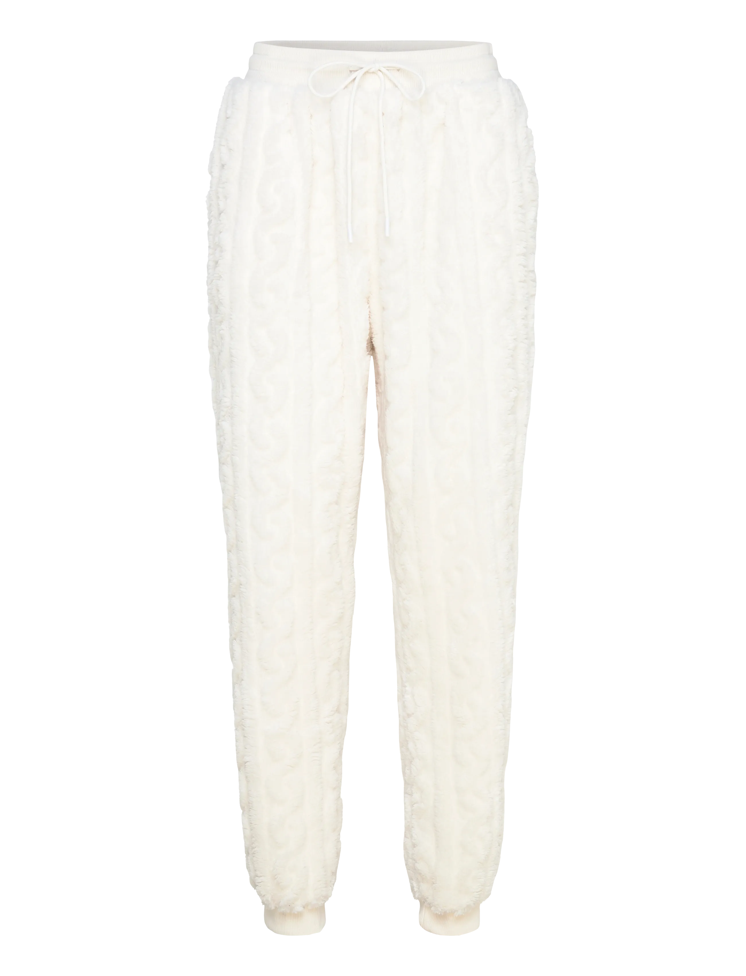 Jogger Cable Fleece - GARDENIA