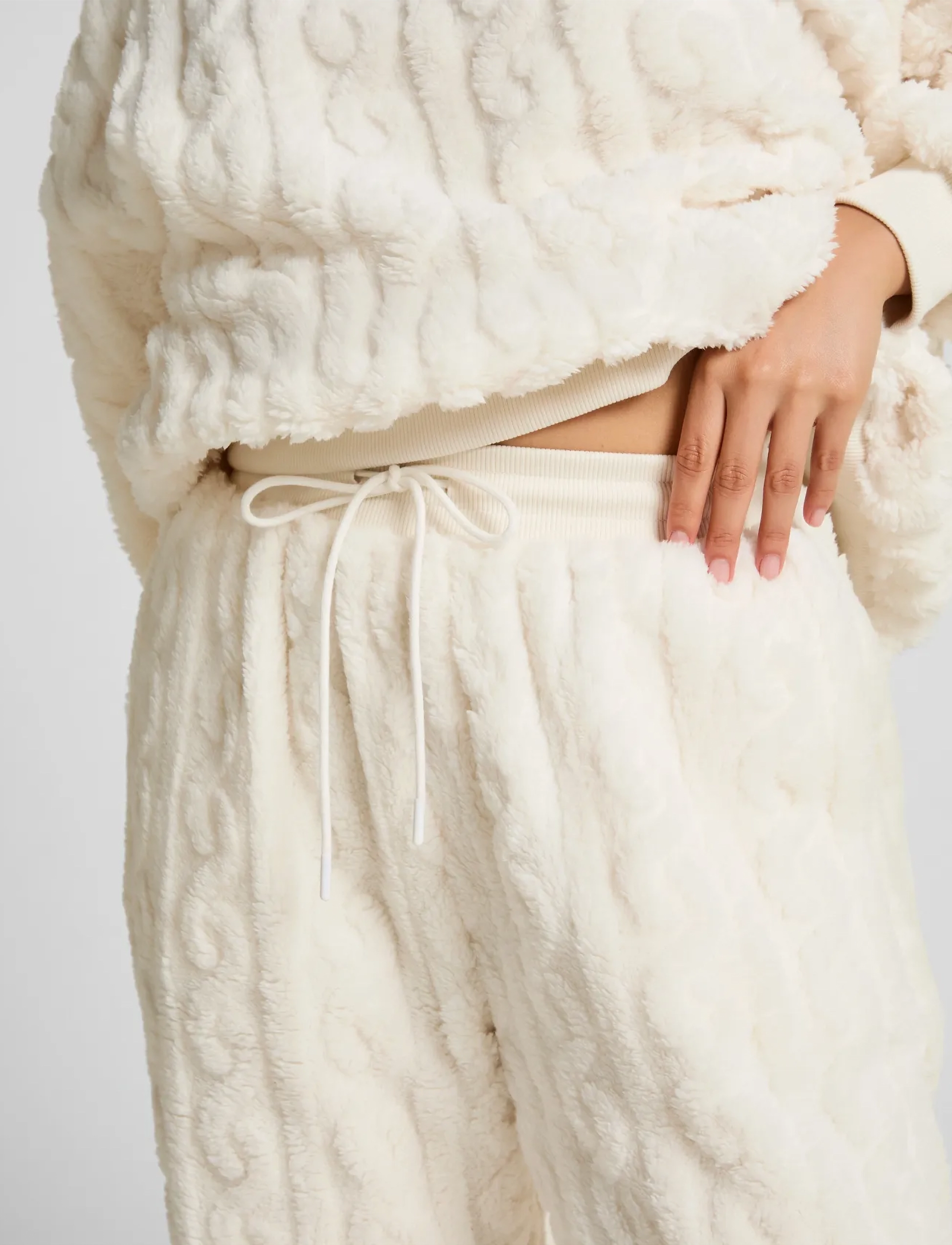 Hunkemöller - Jogger Cable Fleece - pidžaamapüksid - gardenia - 3