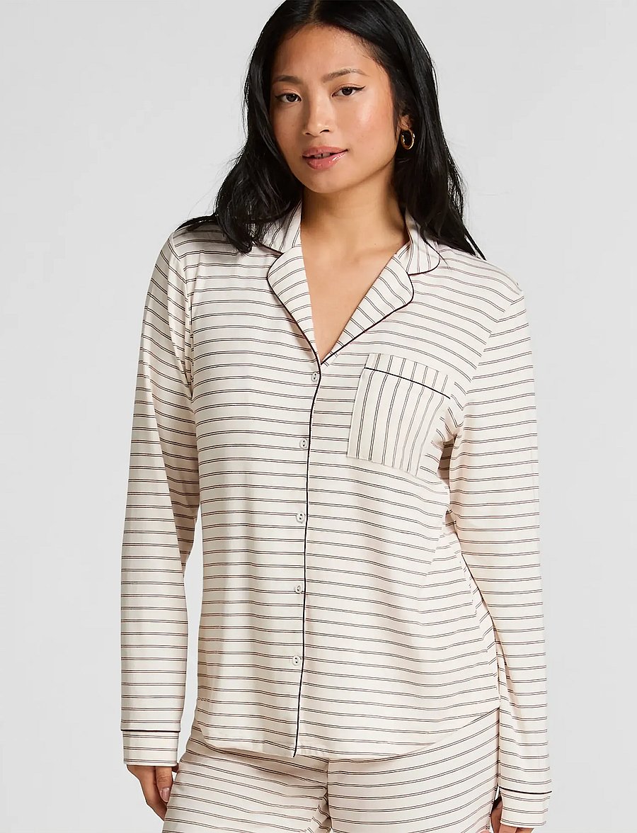Hunkemöller - Essential Jersey Long-Sleeved Jacket - oberteile - gardenia - 0