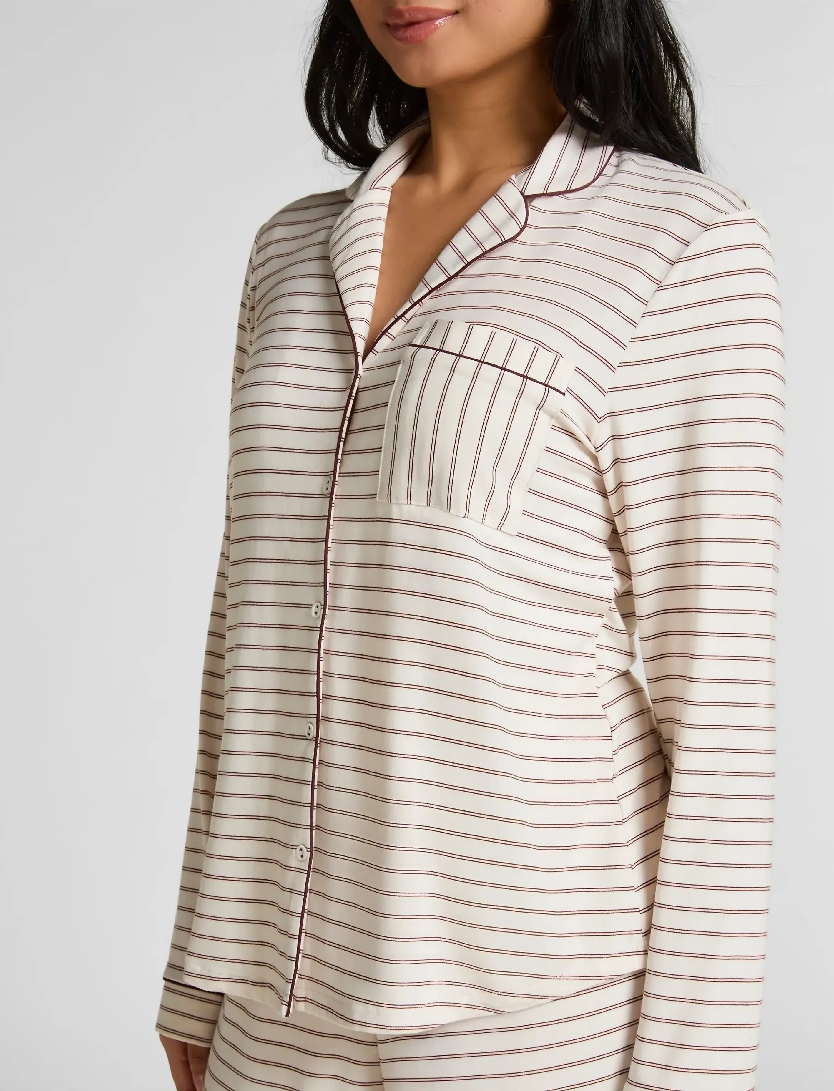 Hunkemöller - Essential Jersey Long-Sleeved Jacket - tops - gardenia - 3