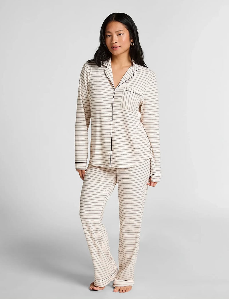 Hunkemöller - Essential Jersey Long-Sleeved Jacket - oberteile - gardenia - 4