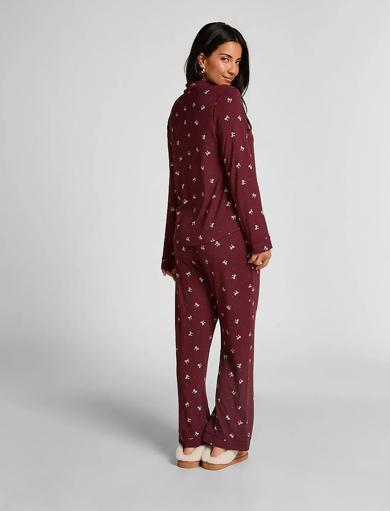 Hunkemöller - Essential Jersey Pants - weihnachts-pyjamas - windsor wine - 4