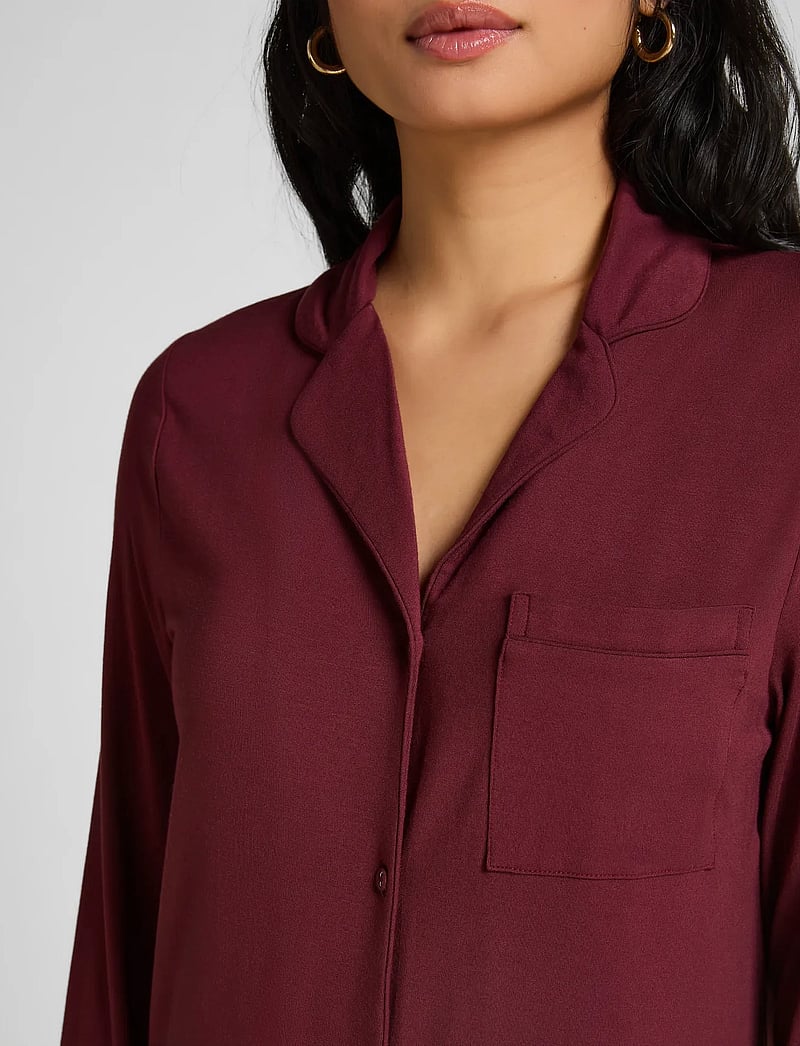 Hunkemöller - Essential Jersey Shirtdress - julepyjamas - windsor wine - 3