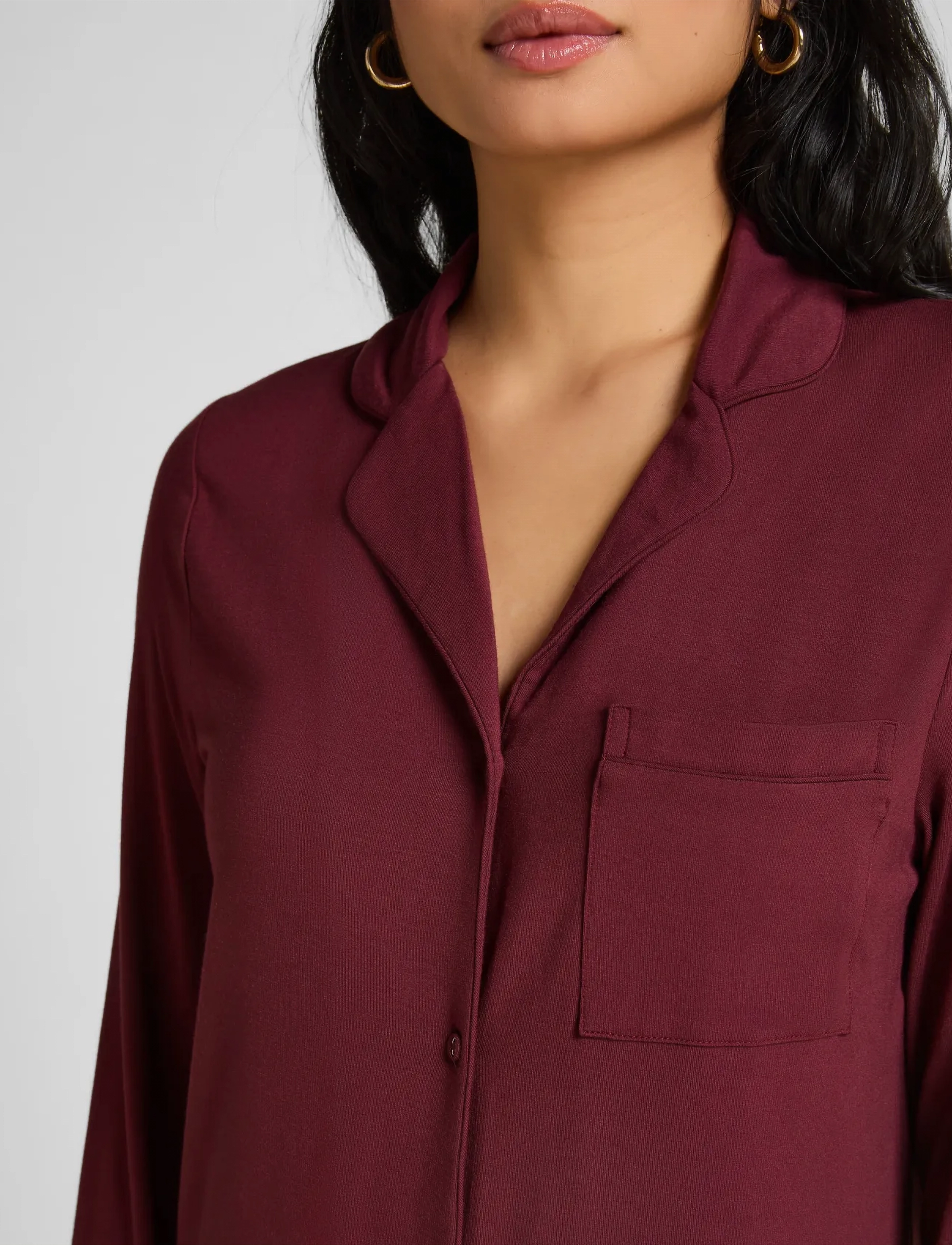 Hunkemöller - Essential Jersey Shirtdress - windsor wine - 3