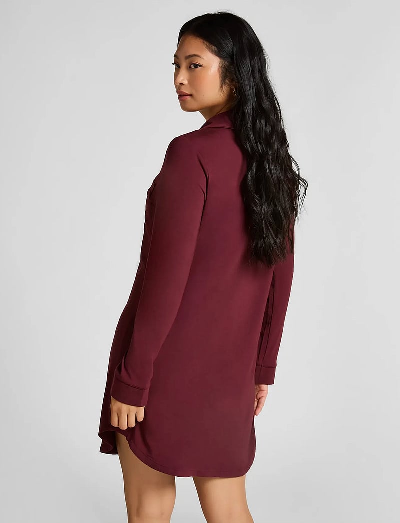 Hunkemöller - Essential Jersey Shirtdress - julepyjamas - windsor wine - 4