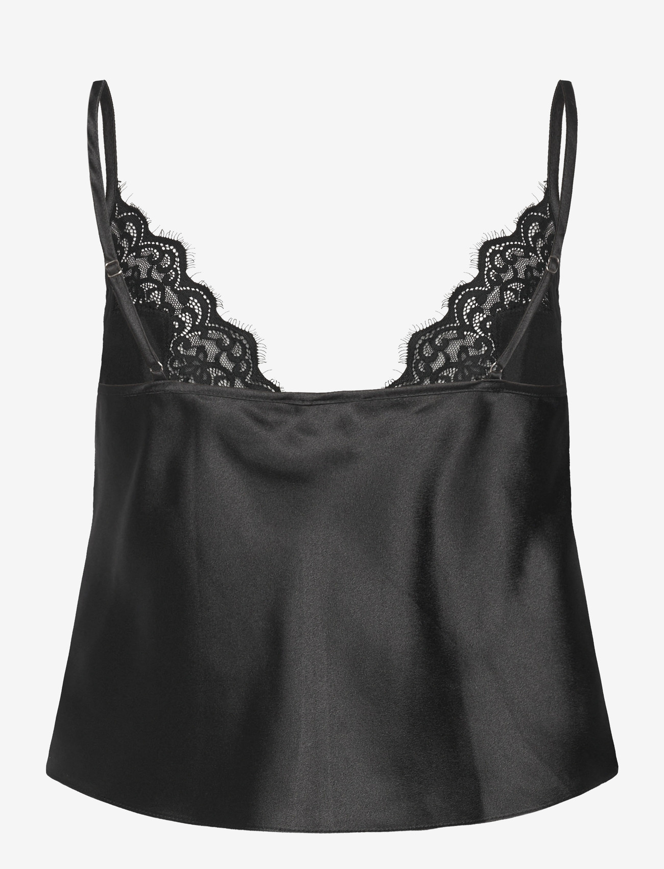 Hunkemöller - CAMI SATIN LACE MYA - overdele - caviar - 1