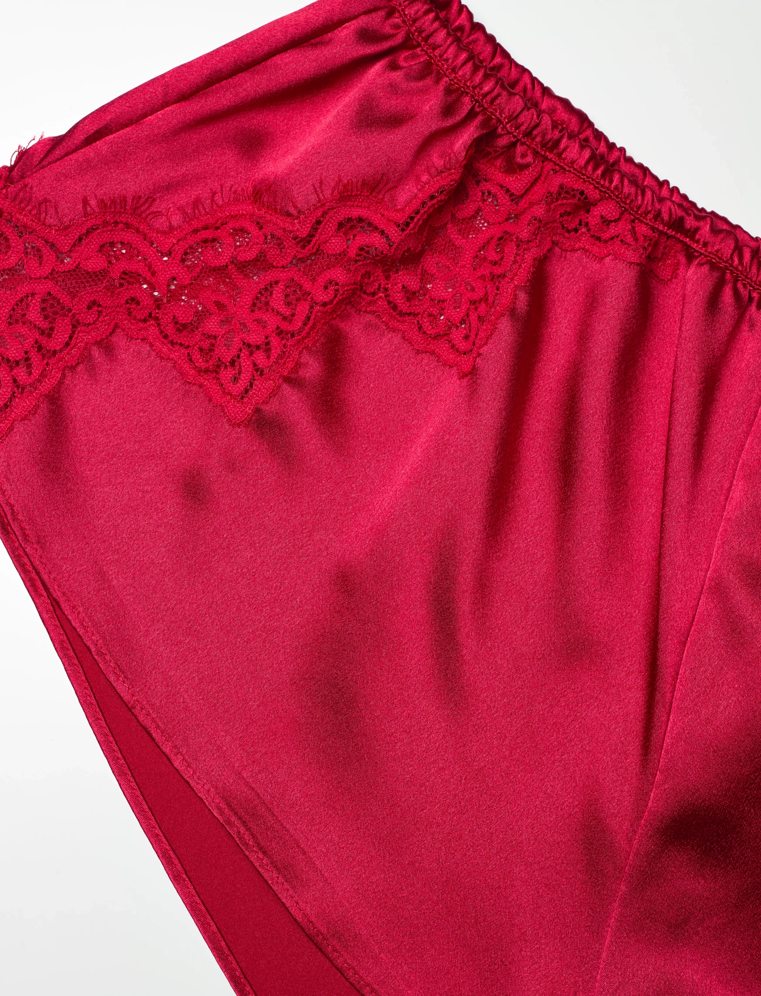 Hunkemöller - SHORT SATIN LACE MYA - chili pepper - 5