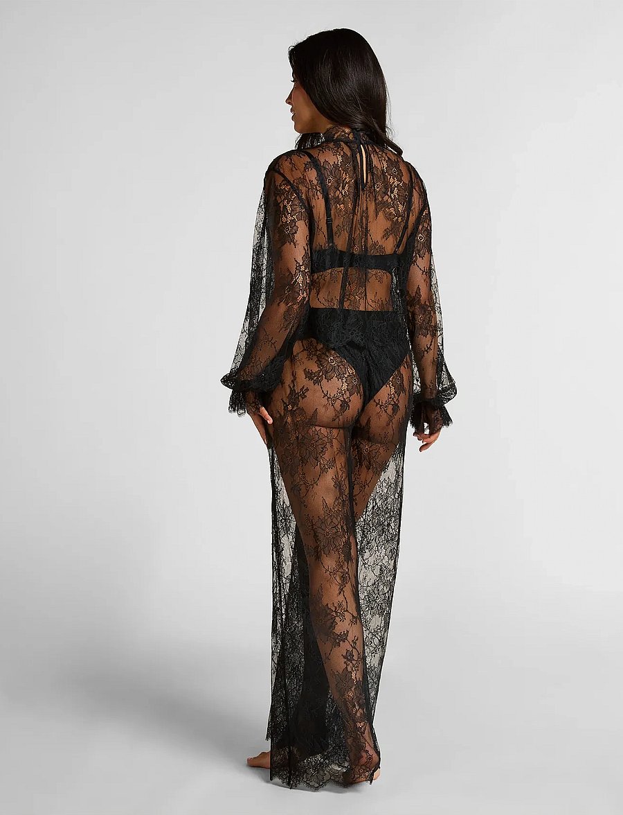 Hunkemöller - PANT LACE CECILIA - náttbuxur - caviar - 4