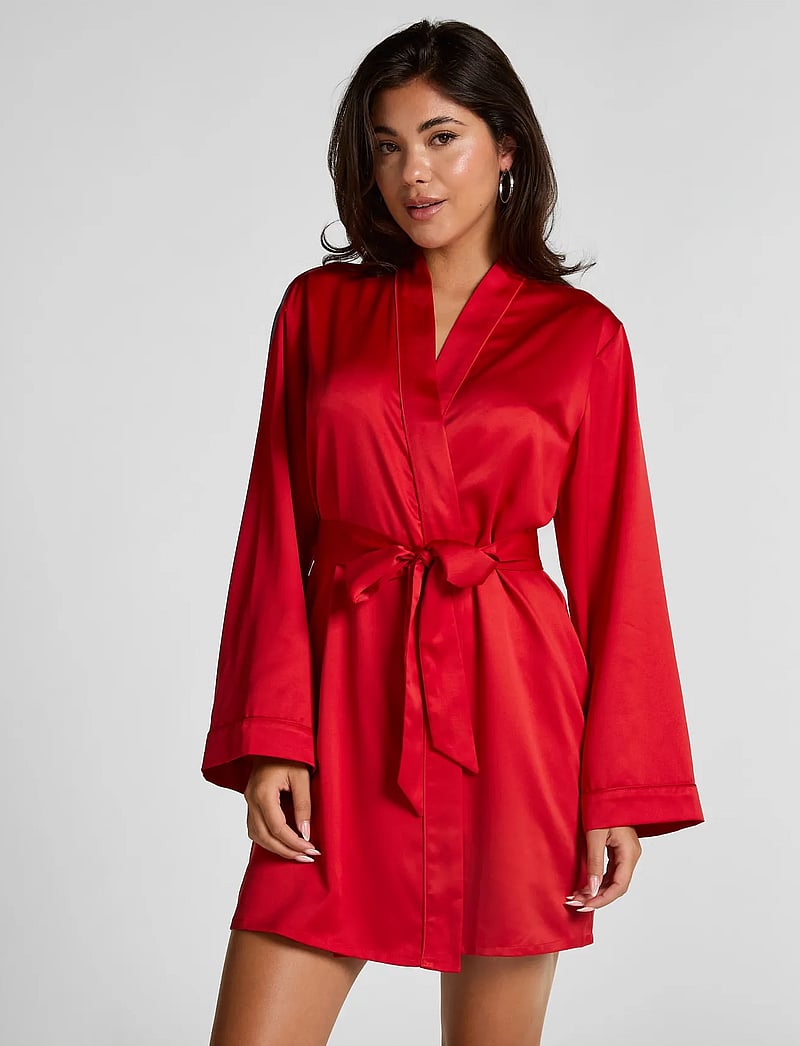 Hunkemöller - KIMONO SATIN - kimonos - chili pepper - 0