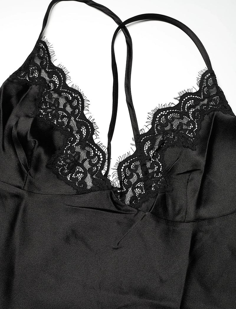 Hunkemöller - SD LONG SATIN LACE MYA - Öösärgid - caviar - 3