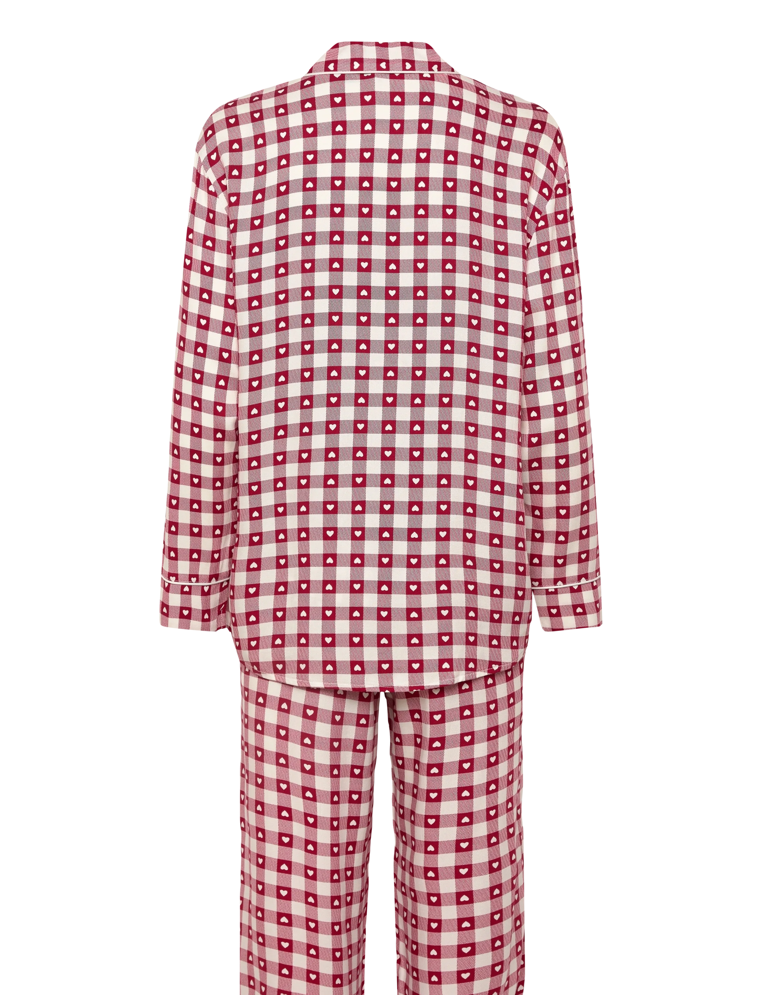 Hunkemöller - Pyjamaset Twill - birthday gifts - red dahlia - 2