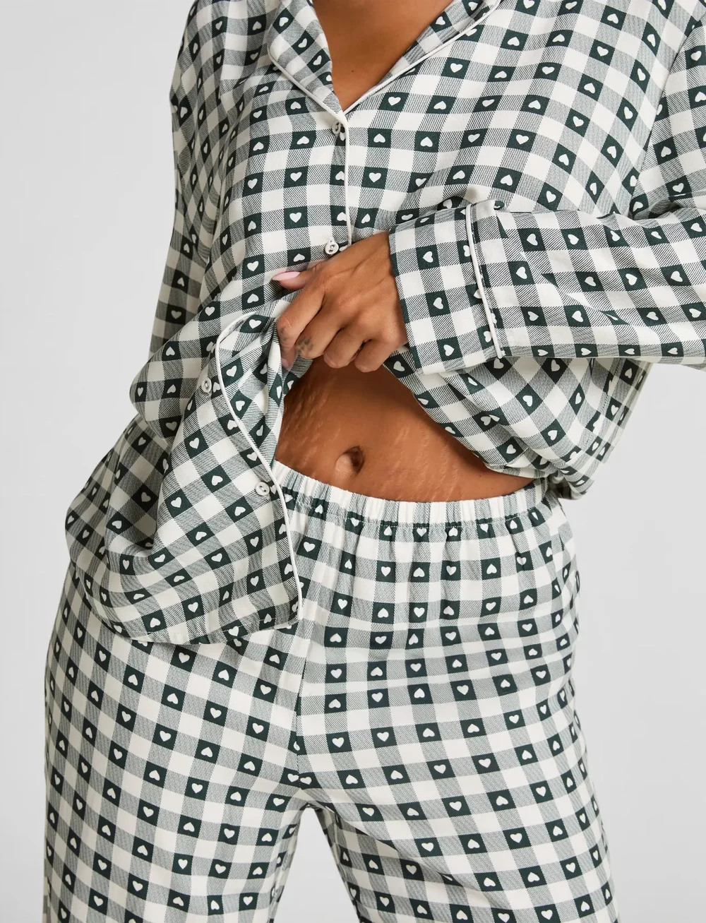Hunkemöller - PJ LS VIS TWILL PRINT - pyjamas - green gables - 5