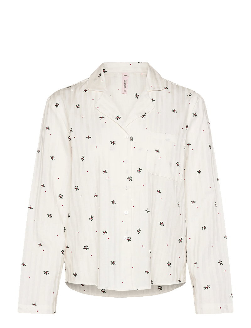 Hunkemöller - JACKET LS CO JACQUARD MISTLETO - overdele - gardenia - 1
